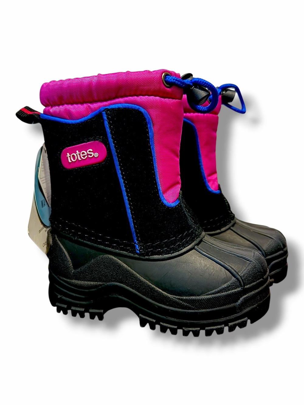 Totes Kids Toddler Snow Winter Boots Black Pink Purple 5T NWT